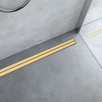 Oltens Langan Slim maskownica odpływu liniowego 70 cm złoty 30018800