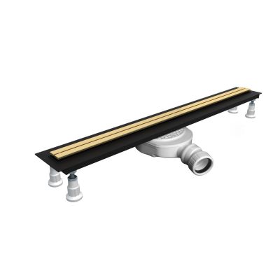 Oltens Langan Slim odpływ prysznicowy liniowy 90 cm złoto połysk/złoto szczotkowane 30012800