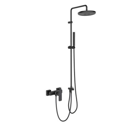 Oltens Hadsel zestaw prysznicowy z baterią prysznicową ścienną czarny mat 36055300