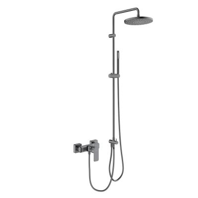 Oltens Hadsel zestaw prysznicowy z baterią prysznicową ścienną grafit 36055400