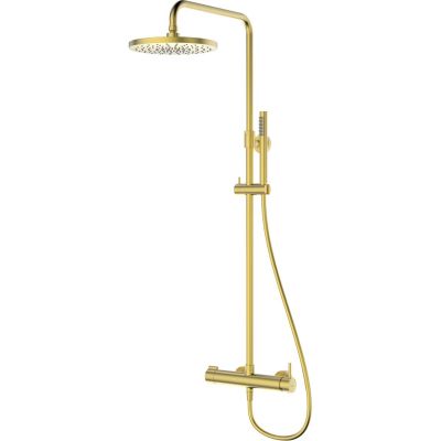 Oltens Molle zestaw prysznicowy ścienny z deszczownicą złoto szczotkowane 36504810