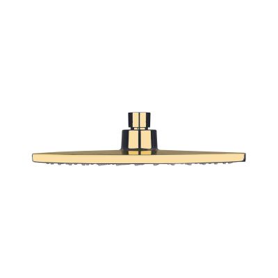 Oltens Atran Lagan deszczownica 22 cm okrągła z ramieniem ściennym złoty połysk 36018800