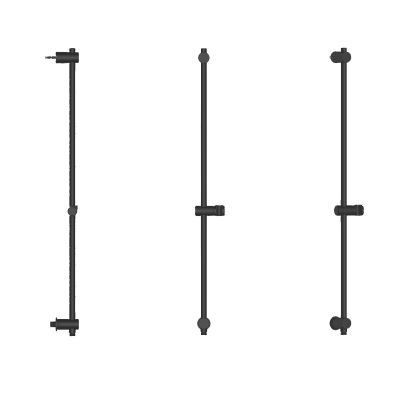 Oltens Alling drążek prysznicowy 90 cm czarny mat 37301300