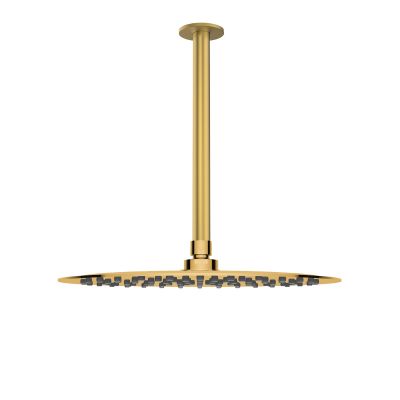 Oltens Aera ramię prysznicowe sufitowe 25 cm złoto szczotkowane 39404810