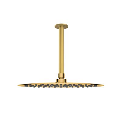 Oltens Aera ramię prysznicowe sufitowe 15 cm złoto szczotkowane 39405810