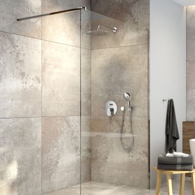 Oltens Vida ścianka prysznicowa 80 cm chrom połysk/szkło przezroczyste 22001100