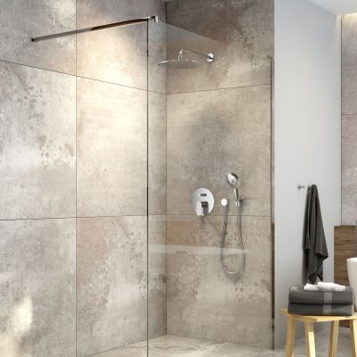 Oltens Vida ścianka prysznicowa 120 cm chrom połysk/szkło przezroczyste 22004100