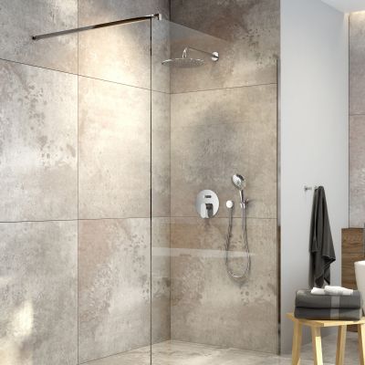 Oltens Vida ścianka prysznicowa 140 cm chrom połysk/szkło przezroczyste 22005100