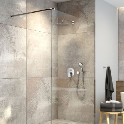 Oltens Vida ścianka prysznicowa walk-in 110 cm chrom połysk/szkło przezroczyste 22006100
