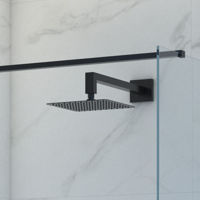 Oltens Lagan (S) ramię deszczownicy 40 cm prostokątne czarny mat 39401300