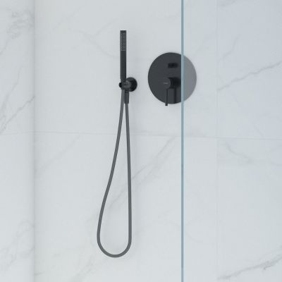 Oltens Ronneby wąż prysznicowy 160 cm czarny mat 37201300