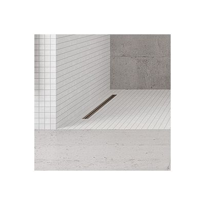 Oltens Langan Slim odpływ prysznicowy liniowy 90 cm miedź połysk/miedź szczotkowana 30012610