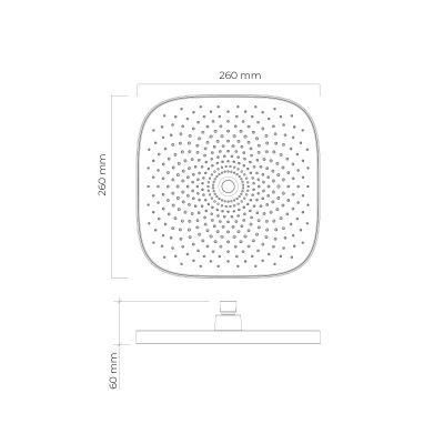 Oltens Onega zestaw bateria wannowo-prysznicowa podtynkowa z deszczownicą Vann (S) i słuchawką 3-funkcyjną Havis EasyClick (S) chrom 36069100