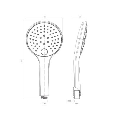 Oltens Lova słuchawka prysznicowa miedź szczotkowana 37112610