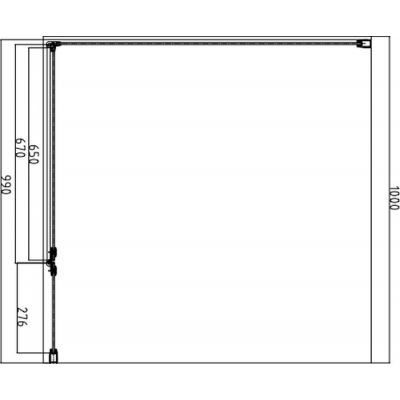 Omnires Manhattan drzwi prysznicowe 100 cm szkło przezroczyste ADC10X-ACRTR