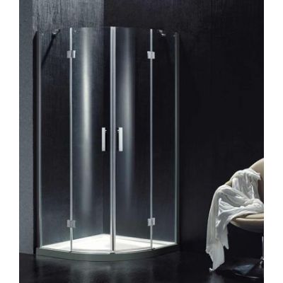 Kabina prysznicowa szklana, uchylna 90 x 90 x 185 cm chrom/ transparentne Omnires Manhattan ADF94X LUX
