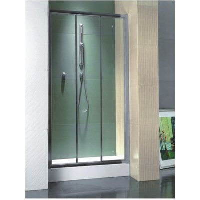 Drzwi prysznicowe przesuwane 110 cm chrom/ przezroczyste Omnires R-110D