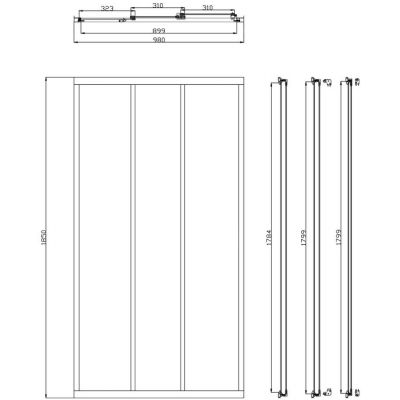 Omnires Bronx drzwi prysznicowe 100 cm chrom/szkło przezroczyste S20A3100CRTR