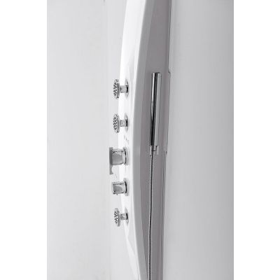 Polysan Mola panel prysznicowy ścienny termostatyczny narożny biały 80372
