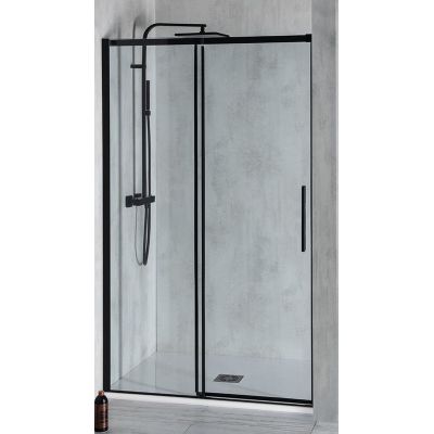 Polysan Altis Line Black drzwi prysznicowe 127-131 cm wnękowe czarny mat/szkło przezroczyste AL4012B