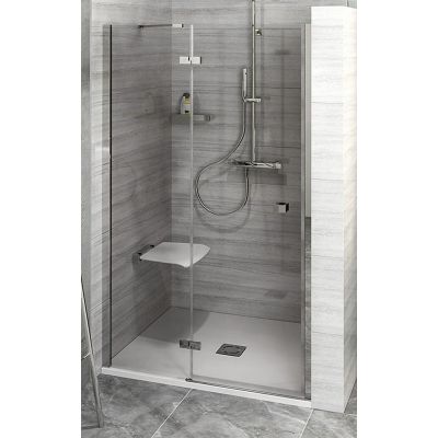 Polysan Fortis Line drzwi prysznicowe 110 cm wnękowe lewe chrom/szkło przezroczyste FL1411L