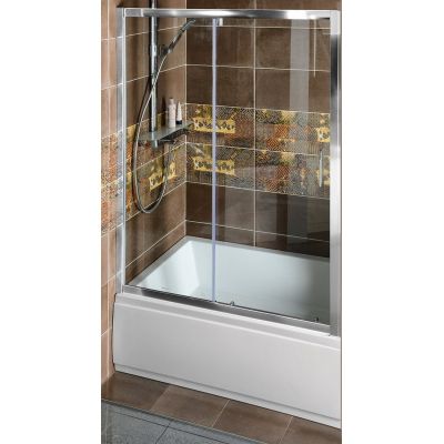 Polysan Deep drzwi prysznicowe 140 cm chrom/szkło przezroczyste MD1416