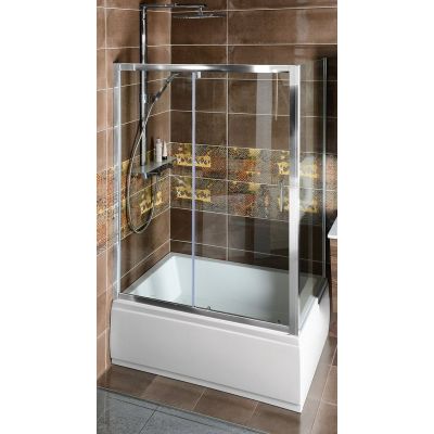 Polysan Deep drzwi prysznicowe 140 cm chrom/szkło przezroczyste MD1416
