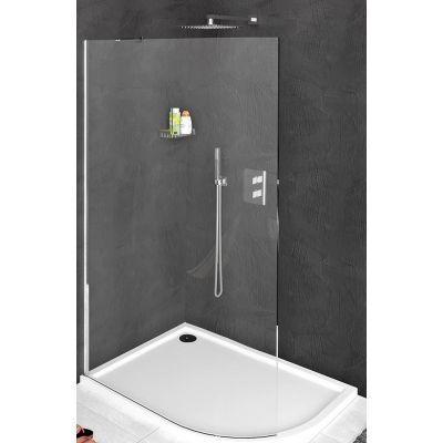 Polysan Modular Shower Walk-In ścianka prysznicowa 90,7 cm chrom/szkło przezroczyste MS1-100-C