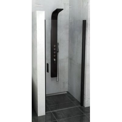 Polysan Zoom Line Black drzwi prysznicowe 80 cm czarny mat/szkło przezroczyste ZL1280B