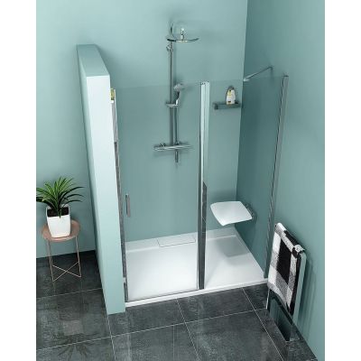 Polysan Zoom Line drzwi prysznicowe 140 cm chrom/szkło przezroczyste ZL1314