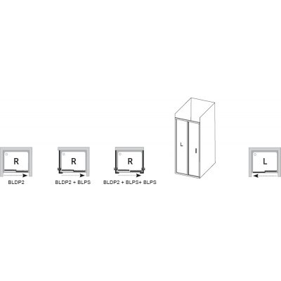 Drzwi prysznicowe przesuwne aluminium+transparent BLDP2-120 P Ravak Blix 0PPG0C00Z1