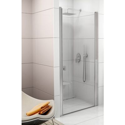 Ravak Chrome CSD1-90 drzwi prysznicowe 90 cm wnękowe biały/szkło przezroczyste 0QV70100Z1
