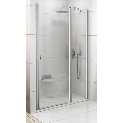 Ravak Chrome CSD2-110 drzwi prysznicowe 110 cm wnękowe satyna/szkło przezroczyste 0QVDCU00Z1