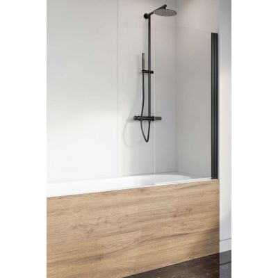 Radaway Nes Black PNJ I parawan nawannowy 50 cm 1-częściowy czarny mat/szkło przezroczyste 10011050-54-01R