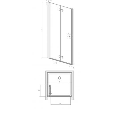 Radaway Nes DWB drzwi prysznicowe 90 cm wnękowe lewe chrom/szkło przezroczyste 10029090-01-01L