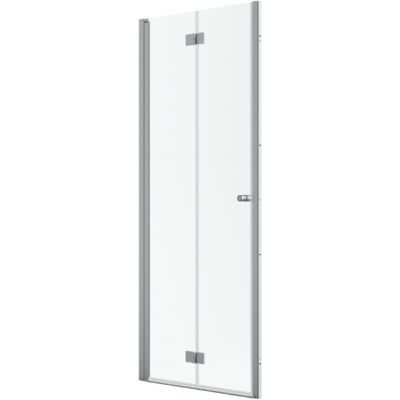 Radaway Nes Brushed Nickiel DWB drzwi prysznicowe 90 cm składane nikiel szczotkowany/szkło przezroczyste 10029090-91-01L