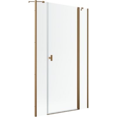 Radaway Nes Brushed Copper DWJS drzwi prysznicowe 140 cm uchylne miedź szczotkowany/szkło przezroczyste 10038140-93-01R