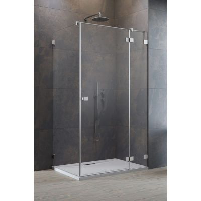 Radaway Essenza Pro Brushed Nickel KDJ drzwi prysznicowe 80 cm lewe nikiel szczotkowany/szkło przezroczyste 10097080-91-01L