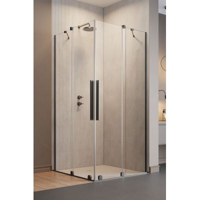 Radaway Furo Brushed Gunmetal KDD kabina prysznicowa część prawa 110x110 cm kwadratowa gunmetal szczotkowany/szkło przezroczyste 10105110-92-01R