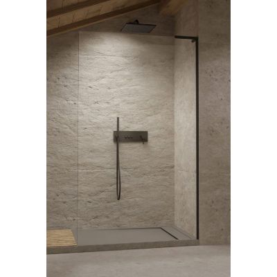 Radaway Modo SL Black II ścianka prysznicowa walk-in 100 cm czarny mat/szkło przezroczyste 10319104-54-01R