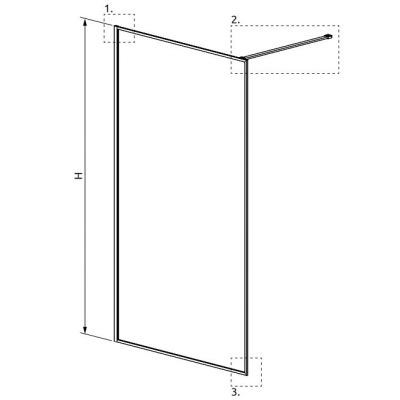 Radaway Modo F II ścianka prysznicowa walk-in 150 cm chrom połysk/szkło przezroczyste 10409154-01-01