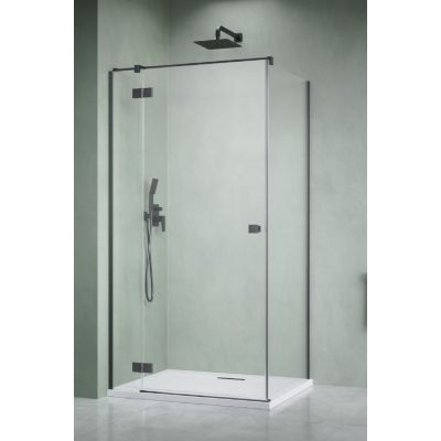 Radaway Essenza 8 Brushed GunMetal KDJ ścianka prysznicowa 23,7 cm gunmetal szczotkowany/szkło przezroczyste 10470237-92-01L