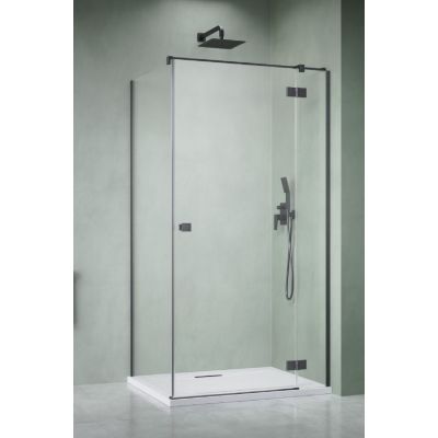 Radaway Essenza 8 Brushed GunMetal KDJ ścianka prysznicowa 23,7 cm gunmetal szczotkowany/szkło przezroczyste 10470237-92-01R