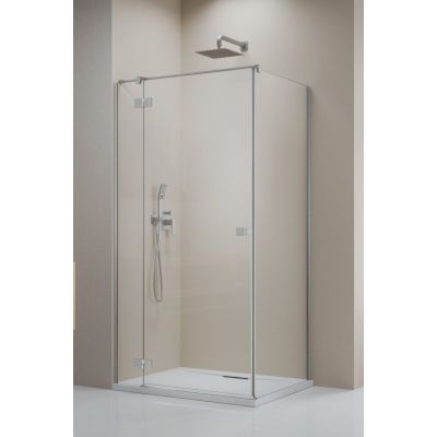 Radaway Essenza Brushed Nickel KDJ ścianka prysznicowa 33,7 cm nikiel szczotkowany/szkło przezroczyste 10470337-91-01L