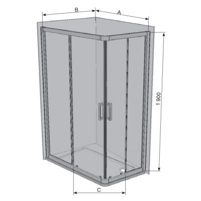 Ravak 10° kabina prysznicowa 120x90 cm asymetryczna polerowane aluminium/szkło przezroczyste 0ZVG70C00Z1