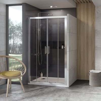 Ravak 10° drzwi prysznicowe 170 cm wnękowe polerowane aluminium/transparent 0ZKV0C00Z1