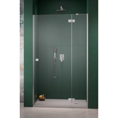 Radaway Essenza Brushed Nickel DWJ drzwi prysznicowe 130 cm uchylne nikiel szczotkowany/szkło przezroczyste 1385017-91-01R