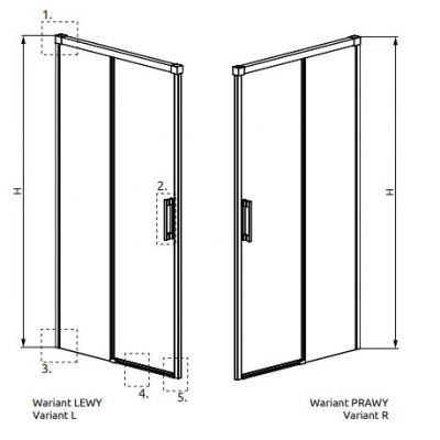 Radaway Idea 6 Brushed Nickel DWJ drzwi prysznicowe 115 cm rozsuwane nikiel szczotkowany/szkło przezroczyste 387022-91-01L