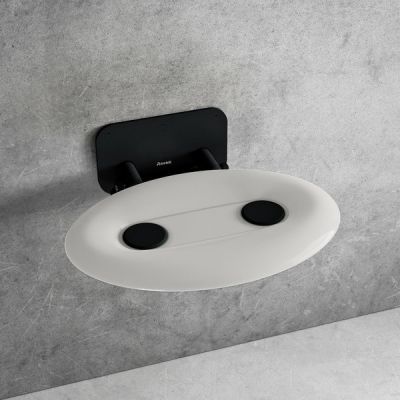Ravak Ovo-P II siedzisko prysznicowe białe/czarne B8F0000057
