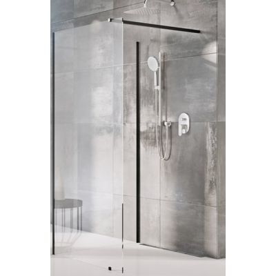 Ravak Corner Walk-In ścianki prysznicowe 120, 80 cm czarny mat/szkło przezroczyste GW1CG4300Z1